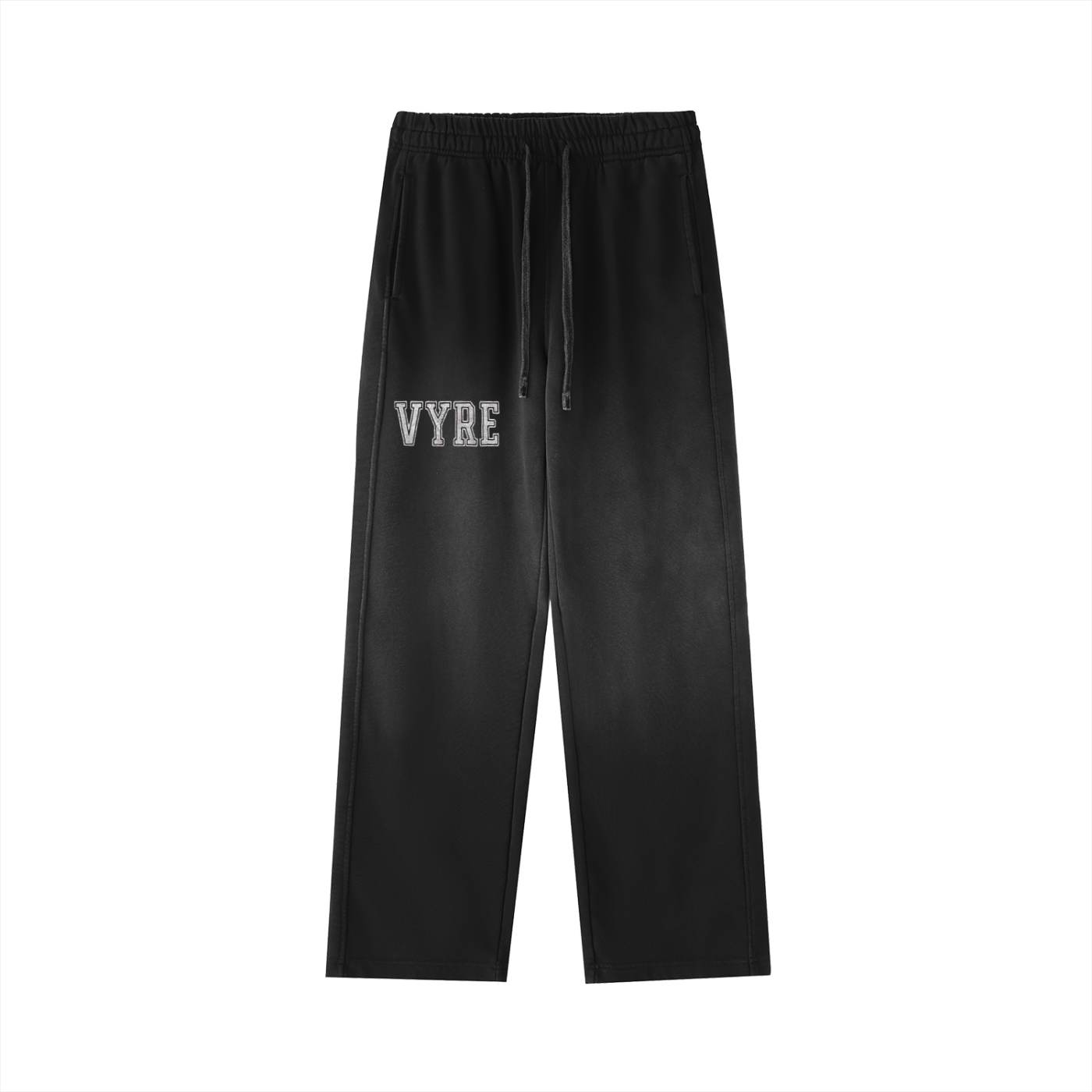 "VYRE" Vintage Washed Gradient Straight-Leg Sweatpants
